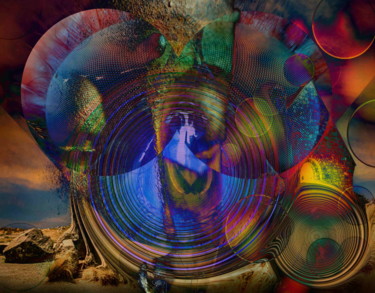 Digitale Kunst mit dem Titel "Boudda the Church a…" von Marc Bulyss, Original-Kunstwerk, Digitale Malerei