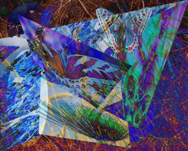 Arts numériques intitulée "Butterfly Requiem" par Marc Bulyss, Œuvre d'art originale, Peinture numérique
