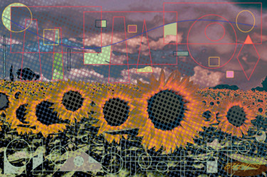 Arts numériques intitulée "Flowering in Summer" par Marc Bulyss, Œuvre d'art originale, Peinture numérique