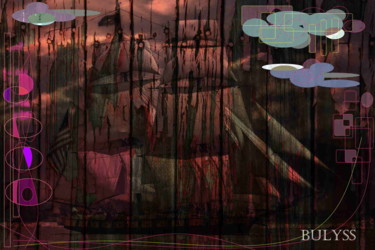 Digitale Kunst getiteld "Purple Galleon" door Marc Bulyss, Origineel Kunstwerk, Digitaal Schilderwerk