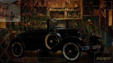 Digital Arts titled "Car 1930" by Marc Bulyss, Original Artwork, Digital Painting