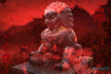 Digital Arts titled "Chinese Bronze" by Marc Bulyss, Original Artwork, Digital Painting