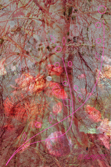 Digitale Kunst mit dem Titel "Dream Catcher" von Marc Bulyss, Original-Kunstwerk, Digitale Malerei