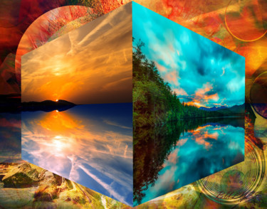 Digital Arts titled "Sunrise Sunset" by Marc Bulyss, Original Artwork, Photo Montage