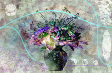 Digital Arts titled "Unilikely Bouquet" by Marc Bulyss, Original Artwork, Digital Painting