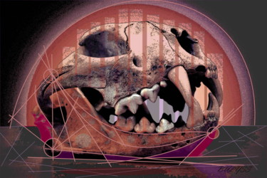 Digital Arts titled "Bear Head" by Marc Bulyss, Original Artwork, Digital Painting