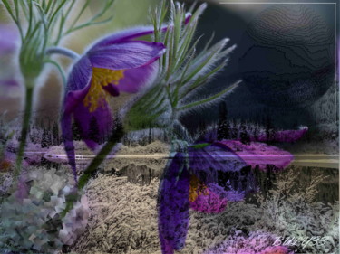 Digital Arts titled "Bell Flower" by Marc Bulyss, Original Artwork, Digital Painting
