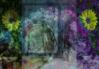 Digitale Kunst mit dem Titel "Evil Flowers" von Marc Bulyss, Original-Kunstwerk, Digitale Malerei