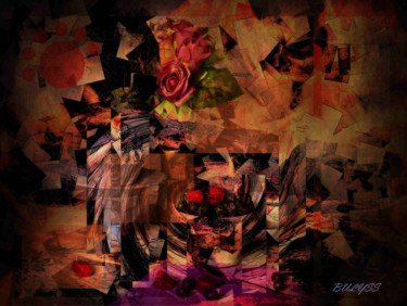 Digitale Kunst mit dem Titel "Fragonard and Cubism" von Marc Bulyss, Original-Kunstwerk, Digitale Malerei