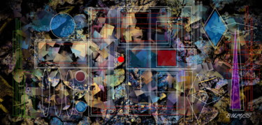 Digitale Kunst getiteld "Red Point" door Marc Bulyss, Origineel Kunstwerk, Digitaal Schilderwerk