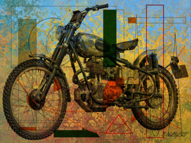 Arts numériques intitulée "Rider Road" par Marc Bulyss, Œuvre d'art originale, Peinture numérique