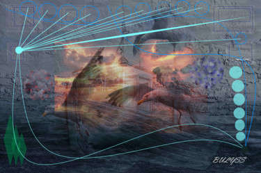 Arte digitale intitolato "Ship - Plymouth Isl…" da Marc Bulyss, Opera d'arte originale, Pittura digitale