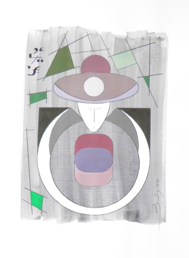 Dessin intitulée "Japanèse Ring" par Marc Bulyss, Œuvre d'art originale, Huile