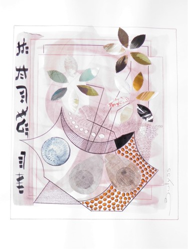 Tekening getiteld "Japanese Vase" door Marc Bulyss, Origineel Kunstwerk, Olie