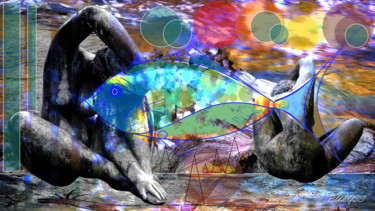 Arte digitale intitolato "Szechenyi Bath" da Marc Bulyss, Opera d'arte originale, Pittura digitale