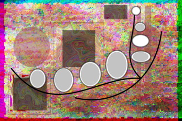 Цифровое искусство под названием "Abstract Line" - Marc Bulyss, Подлинное произведение искусства, Цифровая живопись