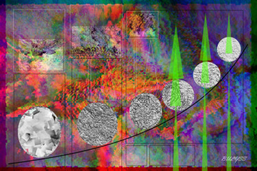 Digitale Kunst mit dem Titel "Ash Rain" von Marc Bulyss, Original-Kunstwerk, Digitale Malerei