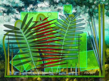 Digitale Kunst mit dem Titel "Henri Rousseau" von Marc Bulyss, Original-Kunstwerk, Digitale Malerei