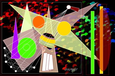 Arts numériques intitulée "Musical Psaltery" par Marc Bulyss, Œuvre d'art originale, Peinture numérique