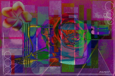 Digital Arts titled "Online Téléphone" by Marc Bulyss, Original Artwork, Digital Painting