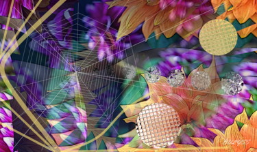 Arte digitale intitolato "Spider Lines" da Marc Bulyss, Opera d'arte originale, Pittura digitale