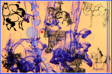 Grafika cyfrowa / sztuka generowana cyfrowo zatytułowany „Horse history” autorstwa Marc Bulyss, Oryginalna praca, 2D praca c…