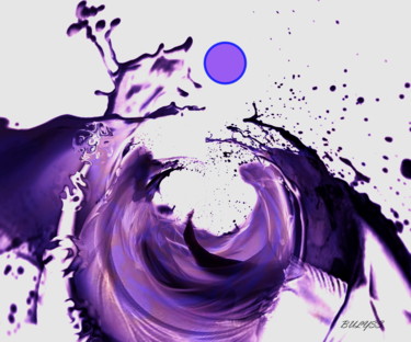 Digitale Kunst mit dem Titel "Purple Wave" von Marc Bulyss, Original-Kunstwerk, 2D digitale Arbeit