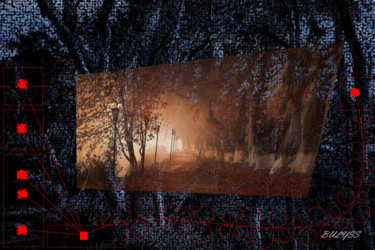 Digitale Kunst mit dem Titel "Roots and Autumn" von Marc Bulyss, Original-Kunstwerk, Digitale Malerei