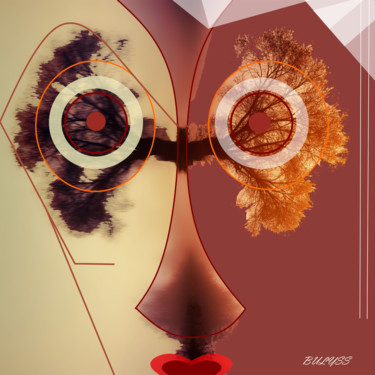 Digitale Kunst mit dem Titel "the Visionary Man" von Marc Bulyss, Original-Kunstwerk, Digitale Malerei