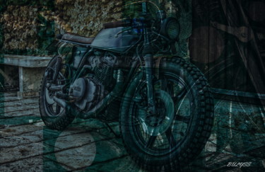 Digitale Kunst mit dem Titel ""Римский мотоцикл"" von Marc Bulyss, Original-Kunstwerk, Digitale Malerei