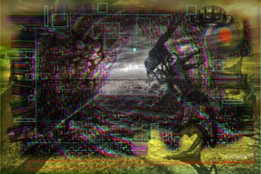 Arts numériques intitulée "Aliens Beach" par Marc Bulyss, Œuvre d'art originale, Travail numérique 2D