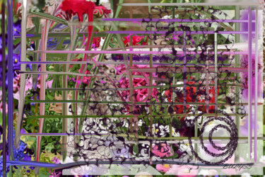 Arts numériques intitulée "Caged Flowers" par Marc Bulyss, Œuvre d'art originale, Peinture numérique