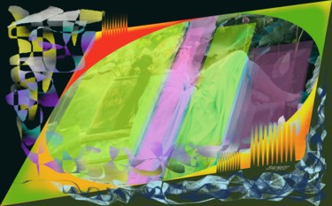 Arte digitale intitolato "Green sun break" da Marc Bulyss, Opera d'arte originale, Pittura digitale