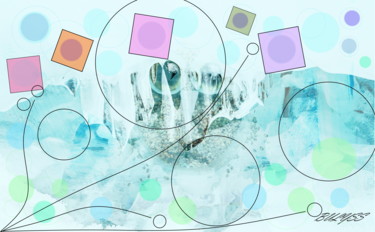 Цифровое искусство под названием "Ice River" - Marc Bulyss, Подлинное произведение искусства, Цифровая живопись