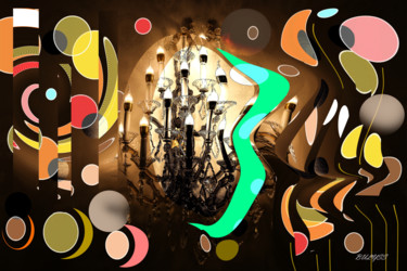 Digitale Kunst mit dem Titel "Magic Chandelier" von Marc Bulyss, Original-Kunstwerk, Digitale Malerei