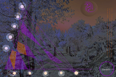Purple October Arts numériques intitulée "Purple October" par Marc Bulyss, Œuvre d'art originale, Peinture numérique