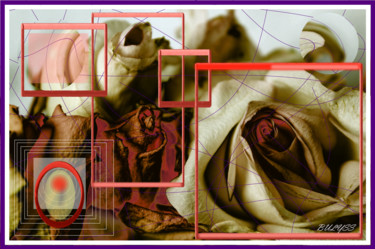 Digitale Kunst mit dem Titel "Roses" von Marc Bulyss, Original-Kunstwerk, Digitale Malerei
