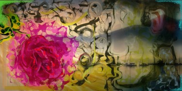 Digital Arts titled "Sea Rose" by Marc Bulyss, Original Artwork, Digital Painting