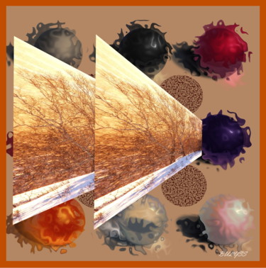 Digitale Kunst mit dem Titel "Seasonal Colors" von Marc Bulyss, Original-Kunstwerk, Digitale Malerei