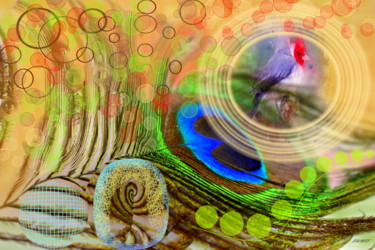 Square Egg Digitale Künste mit dem Titel "Square Egg" von Marc Bulyss, Original-Kunstwerk, Digitale Malerei