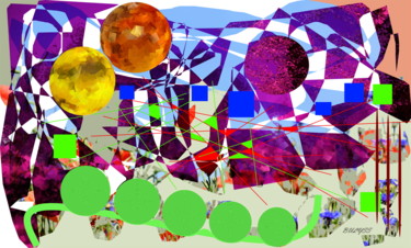 Digitale Kunst mit dem Titel "Strange Worlds" von Marc Bulyss, Original-Kunstwerk, Digitale Malerei