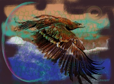 Arte digital titulada "Russian Eagle" por Marc Bulyss, Obra de arte original, Pintura Digital