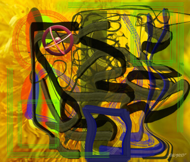 Digital Arts titled "A Caged World" by Marc Bulyss, Original Artwork, Digital Painting