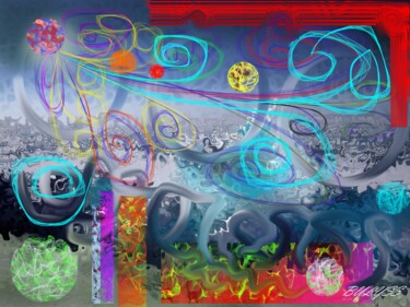 Digitale Kunst mit dem Titel "Emotional Relief" von Marc Bulyss, Original-Kunstwerk, Digitale Malerei