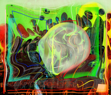 Digital Arts titled "Enamel Bubble" by Marc Bulyss, Original Artwork, Digital Painting