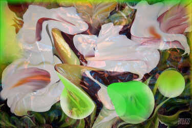 Arte digital titulada "Florale Escape" por Marc Bulyss, Obra de arte original, Pintura Digital