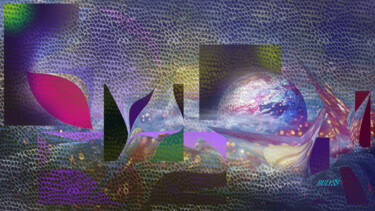 Digitale Kunst mit dem Titel "Origine of Worlds" von Marc Bulyss, Original-Kunstwerk, Digitale Malerei