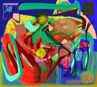 Digitale Kunst getiteld "Red Claw" door Marc Bulyss, Origineel Kunstwerk, Digitaal Schilderwerk