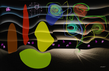 "Saturn Flower" başlıklı Dijital Sanat Marc Bulyss tarafından, Orijinal sanat, Dijital Resim