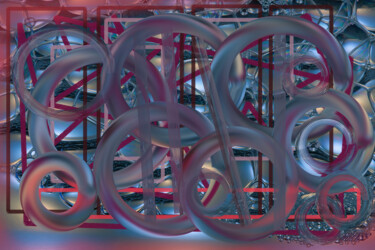 Digitale Kunst mit dem Titel "Sideral Oxygen" von Marc Bulyss, Original-Kunstwerk, Digitale Malerei